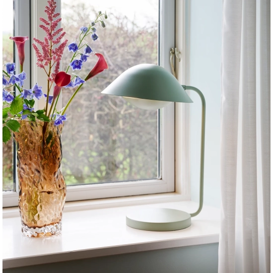 kinkiecik.pl Zielona lampa stołowa Freya - Nordlux, metalowa 2213115023